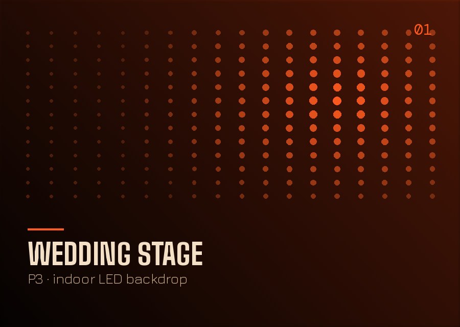 Wedding stage LED video wall backdrop