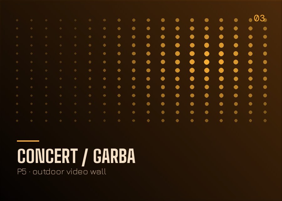 Outdoor concert and garba LED video wall
