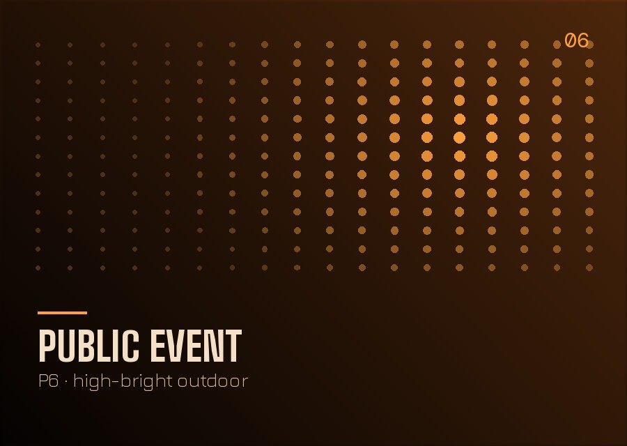 High-brightness outdoor public event LED screen