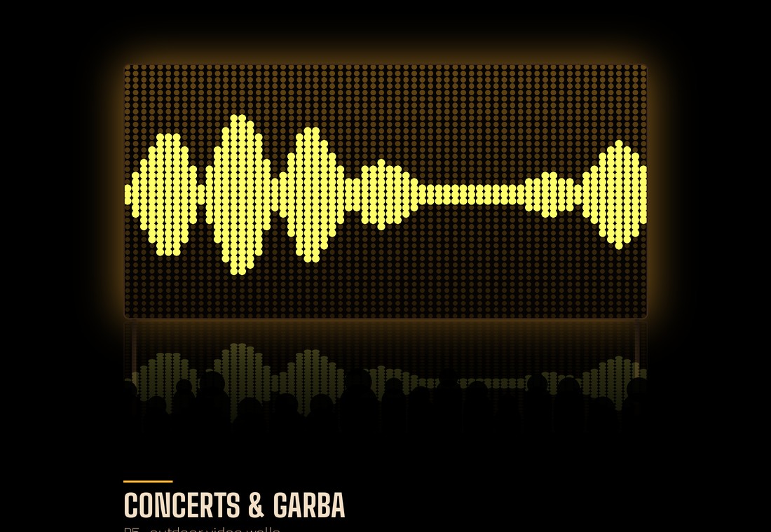 Outdoor concert and garba LED video wall